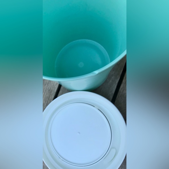 Oversized Jumbo Plastic Coffee Cup Shaped Aqua Container Bin Room Decor Display - Picture 5 of 13